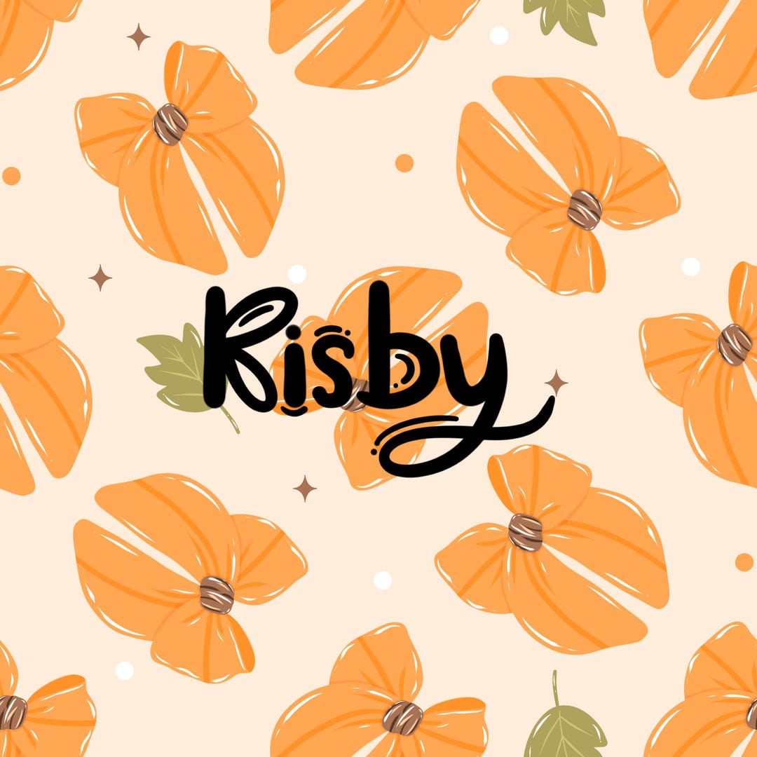 Coquette Pumpkin Bows Seamless Pattern: Fall Ribbon Digital Paper - Etsy