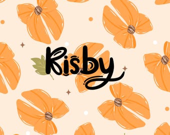 Coquette Pumpkin Bows Seamless Pattern: Fall Ribbon Digital Paper