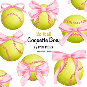 Coquette Softball Png Pink Coquette Bow Png Soft Girl Era Aesthetic Png Softball Mama Png Coquette Room Decor Retro Mama Png Sublimation