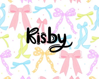 Pastel Spring Coquette Bows Seamless Pattern: Ribbon Digital Paper