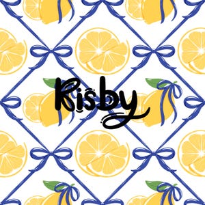 Archivo sin costuras de limones coquette. Patrón sin costuras de fruta coquette. Patrón de lazo chinoiserie cottagecore. Fondo de papel digital de limón y cítricos. PNG
