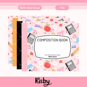 Teacher Mouse Pad PNG Sublimation Design Custom Name Composition Notebook Png Pastel Back To School Teacher Appreciation Gift For Teacher