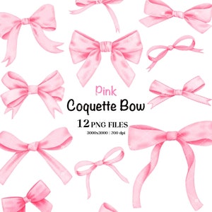 Pink coquette ribbon bow aesthetic png clipart set, high quality resolution with pink bows for soft girl era, mothers day gift,T-shirt designs,mugs, Scrapbooking, nursery wall art, Cottagecore style, coquette room decor, retro mama
