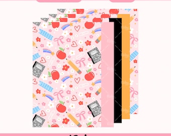 Samenstelling van de leraar notebook achterkant png-ontwerp Girly pastel Back To School Supply png Leraar waardering png Boekomslag png
