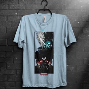 t-shirt, cadeau, cadeau haar, cadeau mannen, cadeau jongen cadeau, anime, anime shirts, anime geschenken, handgemaakt, cadeau voor, satoru, sukuna, itadori, jujutsu afbeelding 6