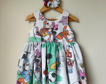 Size 2T character dress + matching scrunchie