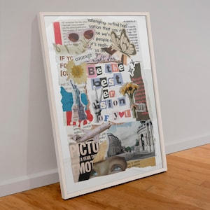 Magazin Ausschnitt Collage Print: Inspirierendes Zitat (Herunterladbar)