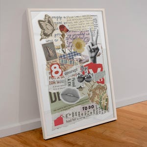Y2K Zeitung Collage Kunstdruck: Vintage Magazin Poster (Digitaler Download)
