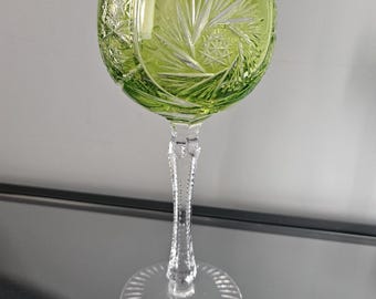 Green glass with clear base