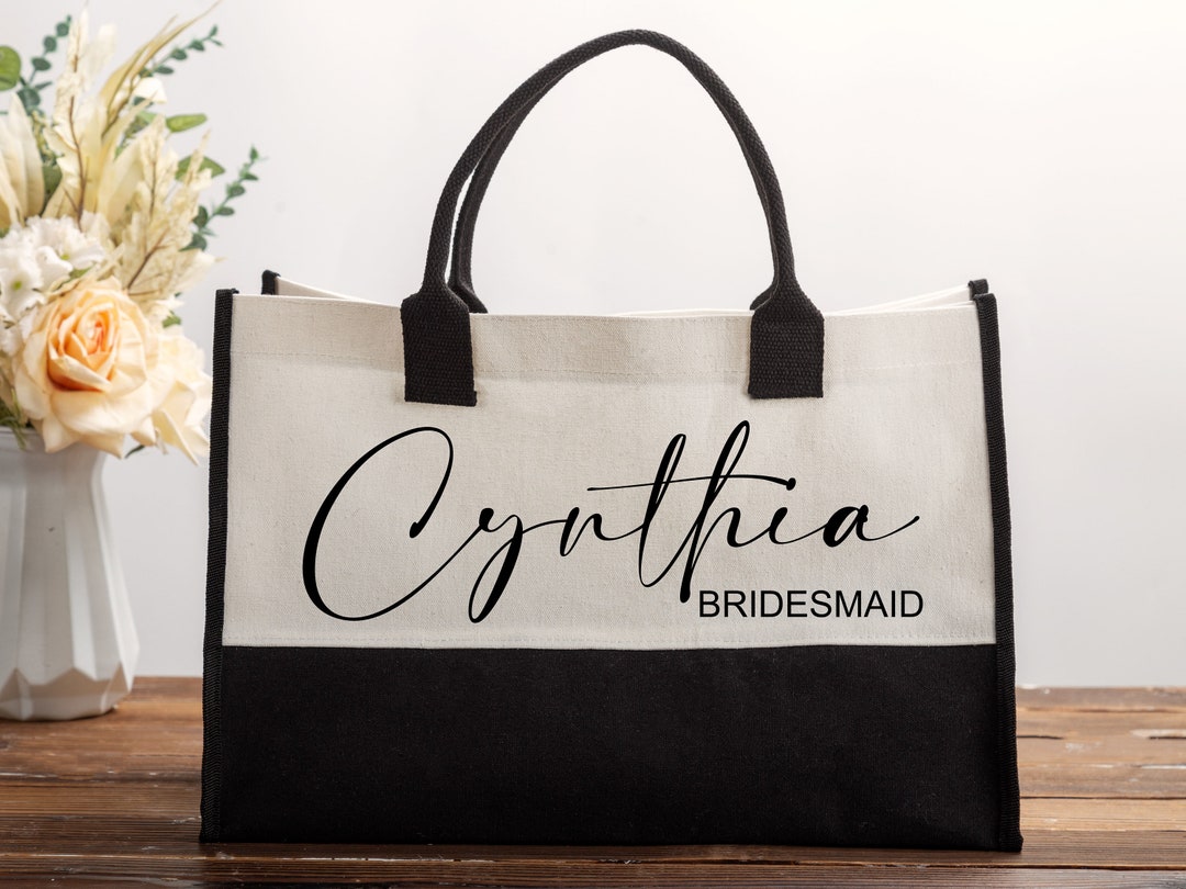Personalized Burlap Bag, Custom Burlap Tote Bag, Bridesmaid Beach Bag ...