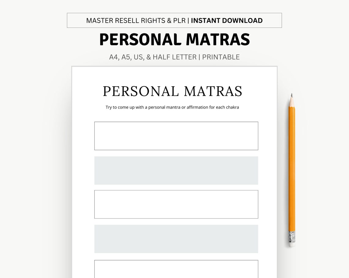 Personalized Mantra Printables Instant Download Unique Affirmation Art ...