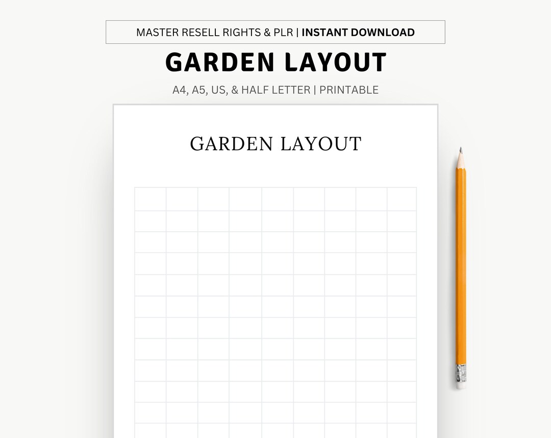 Printable Garden Layout Planner - 2 Page Set for Ultimate Garden Design ...