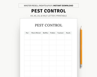 Guard Your Garden with our Printable Pest Control Planner - Plan, Protect, and Cultivate a Thriving Oasis!