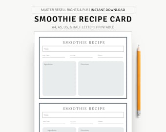 Smoothie Recipe Card