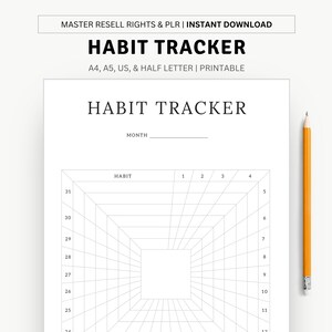 Habit Tracker Weekly Habit Tracker Printable Habit Tracker Template ...