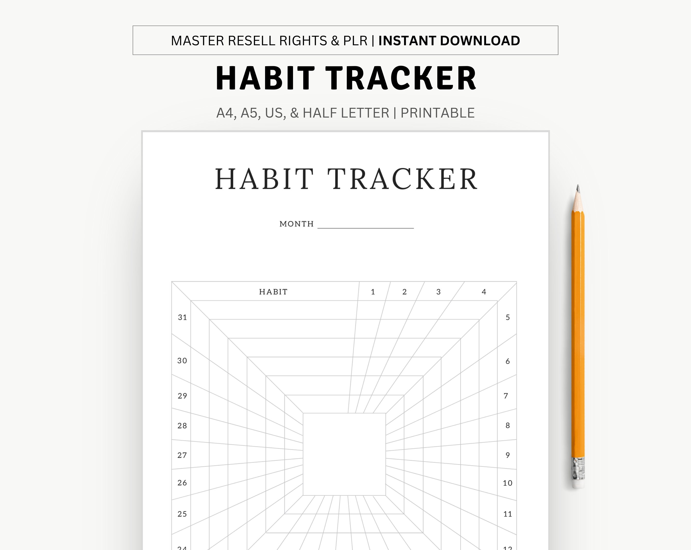 Habit Tracker Weekly Habit Tracker Printable Habit Tracker Template ...