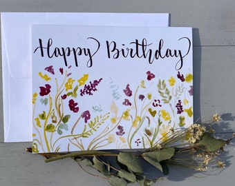 handmade birthday card | birthday card with flowers | floral birthday card | set of birthday cards | handmade cards | thoughtful gift