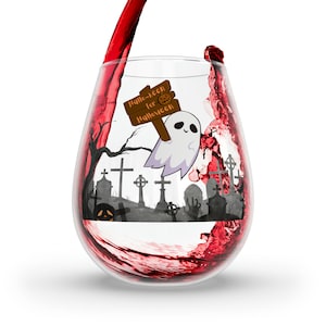 Verre à vin sans pied effrayant d&#39;Halloween, 11,75 oz