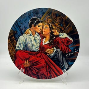 Plato de colección vintage de Lo que el viento se llevó de Knowles - Scarlett y Rhett The Finale