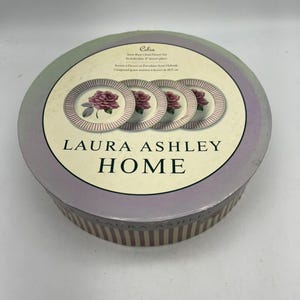 Vintage Laura Ashley  &quot;Celia&quot; Pattern, Bone China Dessert plates, Set of 4