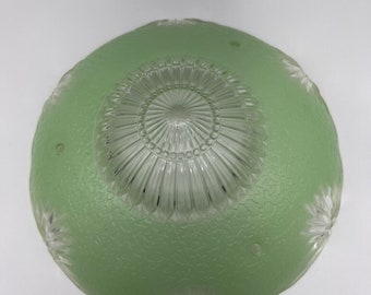 Vintage 1930's Glass Ceiling Shade in a Beautiful Soft Green