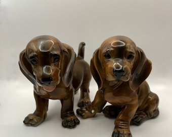 Rosenthal Porcelain Dachshund Puppies -  Set of  2