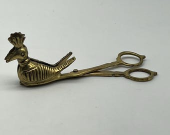 Vintage Brass Bird Candle Wick Trimmer