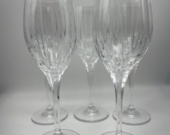 Mikasa &quot;Illusion&quot; Crystal Wine / Water Glasses (Set of 5!)