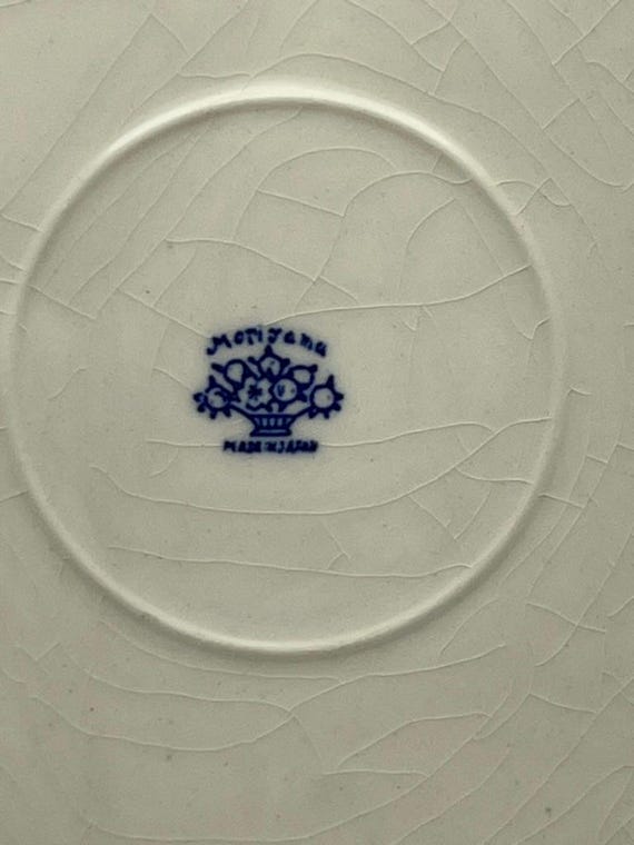 Vintage Occupied Japan 1940's Blue Willow Divided Grill Plate