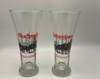 Budweiser Clydesdales Beer Glasses - set of 2