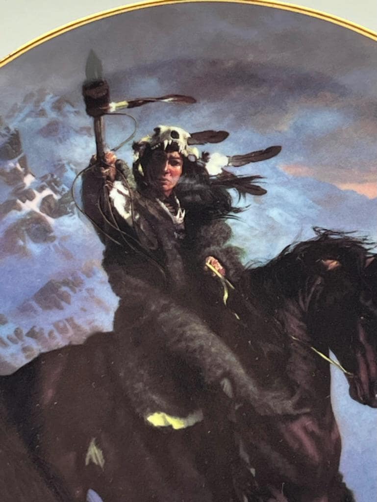 Vintage Spirit of the West Wind Plate by Herman Adams- Western