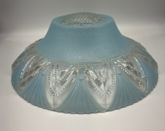 Vintage 1930's Glass Ceiling Shade in a Beautiful Blue