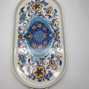 Villeroy & Boch Izmir 1973 Hand Painted Serving Tray With Handles
