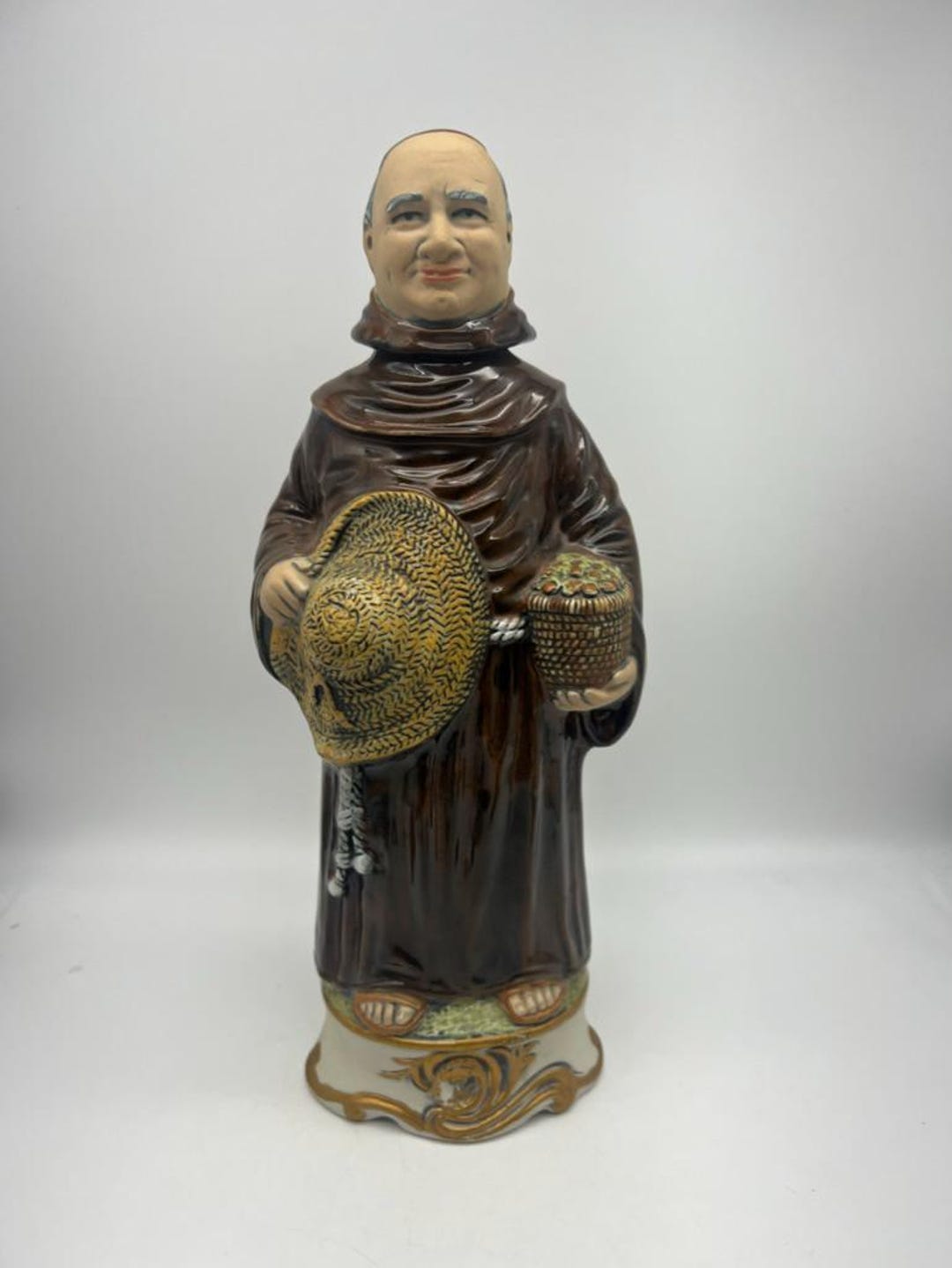 Vintage Capodimonte Monk Frangelico Liqueur Decanter Bottle