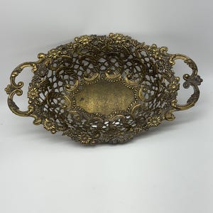 Vintage Filagree Centerpiece Bowl Made in Italy