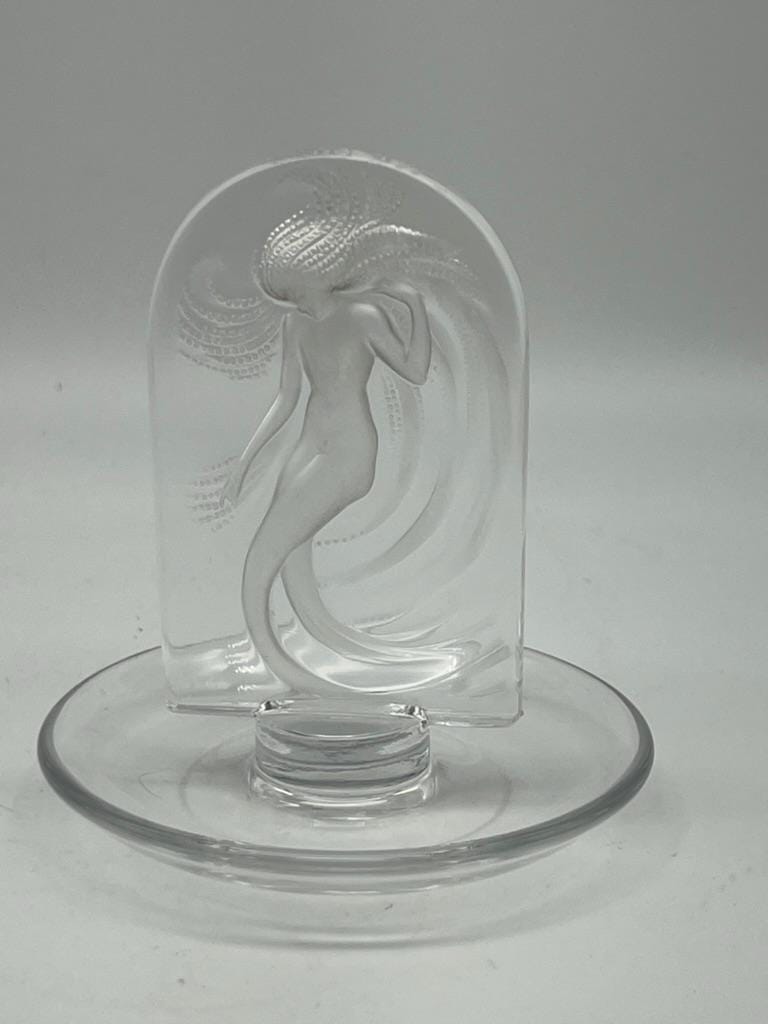 未使用 美品 ラリック ナンシー クリスタル ボウル トレイ トレー 灰皿