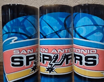 San Antonio Spurs 20 Unze Edelstahlbecher mit Deckel und Trinkhalm
