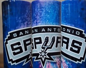 San Antonio Spurs 20 Unze Edelstahlbecher mit Deckel und Trinkhalm