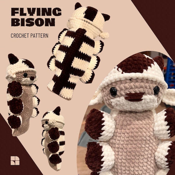 Custom FLYING BISON Crochet Pattern