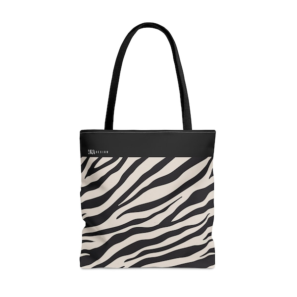 Zebra print tote bag.