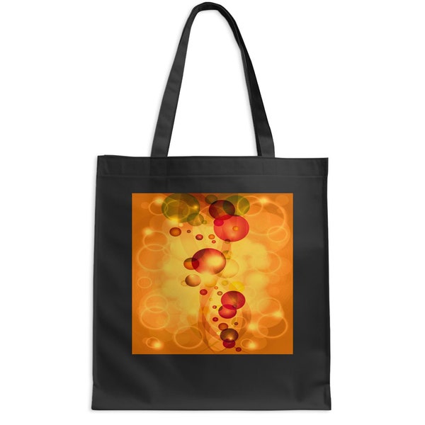 Abstract Bubble Design Tote Bag, Colorful Artistic Shoulder Bag, Vibrant Grocery Shopping Bag, Unique Gift Idea