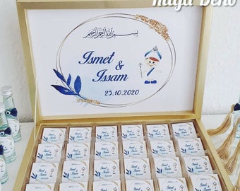 Personalisierte Schokobox, Schokoladen Box Sünnet, Beschneidung, Mevlit, Sunnet, Mevlüt, Sunetija, Bisk, Tuhur, schneller Versand