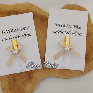 Tarjeta personalizada de Eid Mubarak con fragancia en aerosol, regalo de Eid, regalo de Eid