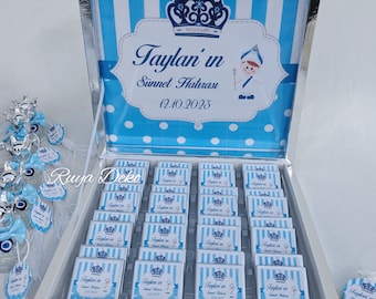 Personalized chocolate box, chocolate box Sünnet, circumcision, Mevlit, Sunnet, Mevlüt, Sunetija, Bisk, Tuhur, fast shipping