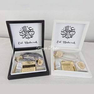 Eid Geschenk Box mit Ayatul Kursi Magnet, ZamZam Wasser, Gebetskette mit Dua,Kuran, Quran, Ramadan, Bayram Hediye Kutusu Ayatül Kürsi, Koran Bild 1