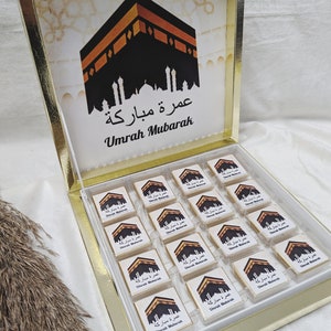 Personalized Chocolate Box, Chocolate Box Umrah, Umrah Mubarak, Hajj, Mecca, Kaabe, Gift for Muslims, Islamic Gift, عمرة مباركة
