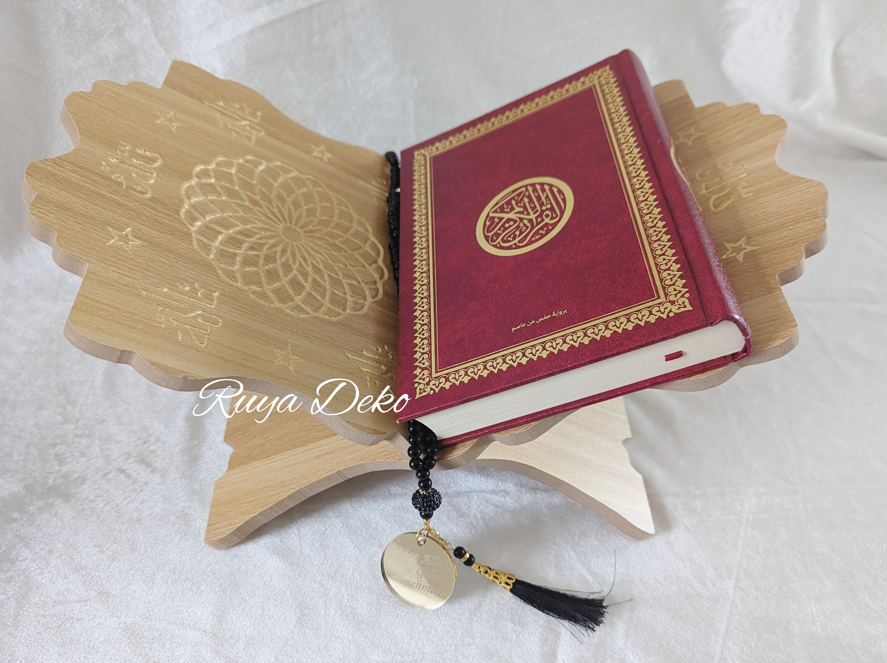 Buchständer Holz - Quran Stil, Für A5 Bücher