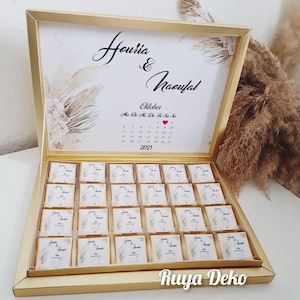 Personalized chocolate box with desired design for engagement, wedding, registry office, Kiz Isteme, Nişan, Nikah fast shipping