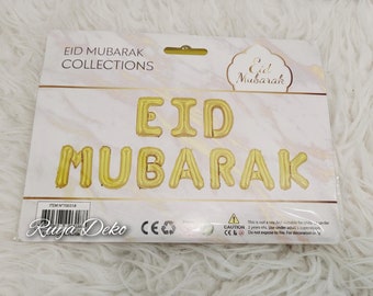 Eid Mubarak Ballons, Folienballons, Eid Mubarak Dekoration Banner, Eid Party Dekor Wimpelkette