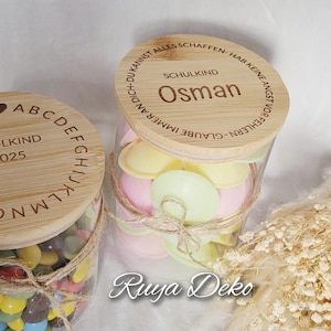 Personalized storage jar with engraving for school enrollment, money gift for the start of school, first day of school, gift for school child 2025, gift box